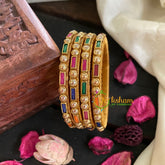 Kids Silk Thread Kundan Bangle-Cocktail -G4923
